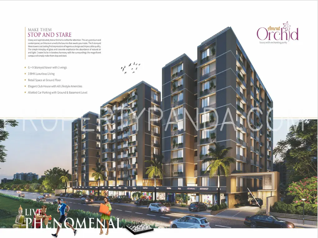 Amrut Orchid – 3 BHK Apartments in Chandkheda, Ahmedabad